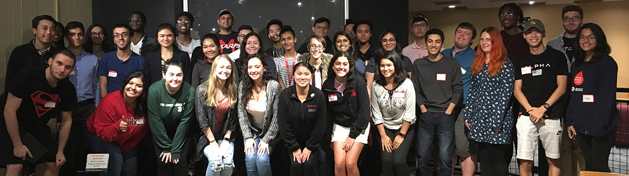 Large group of students - members of the Scarlet Honor Council